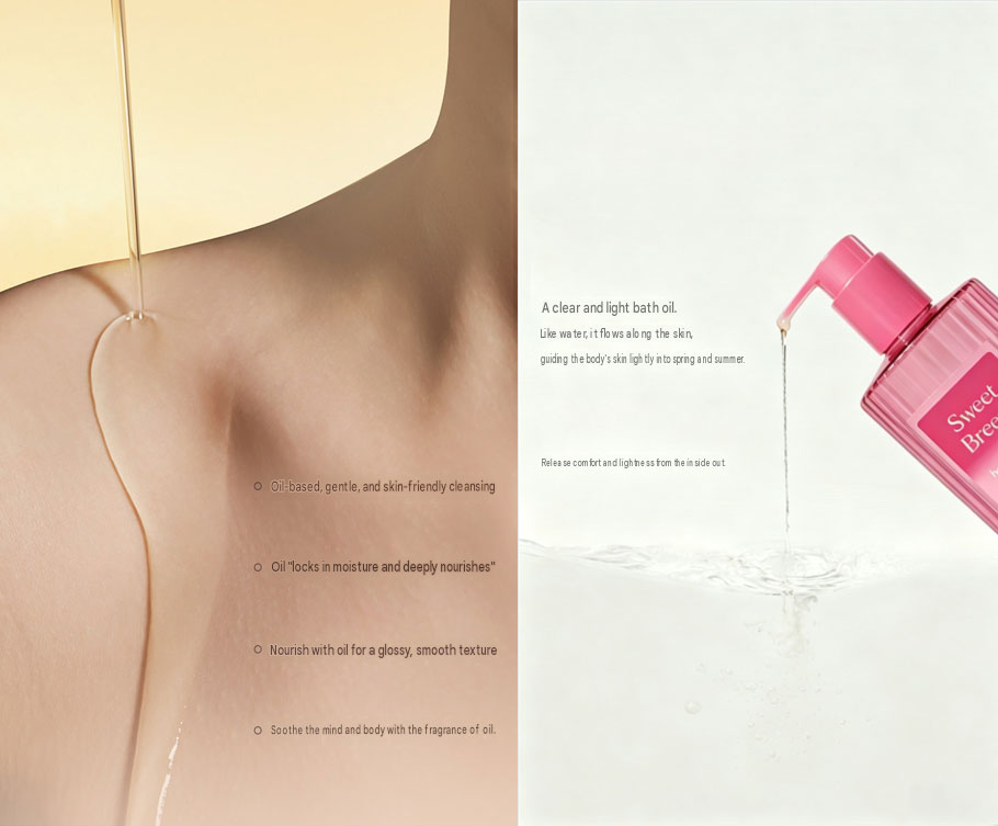 Take a refreshing bath with a light-textured oil.